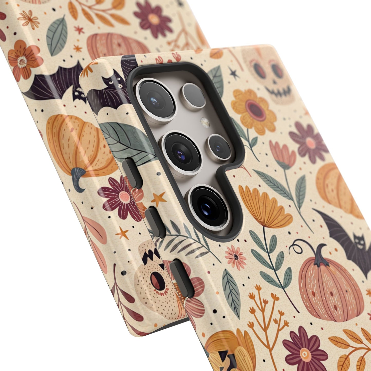 Halloween Skulls & Pumpkins Floral Samsung Case