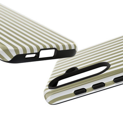 Sage & White Stripe Samsung Case