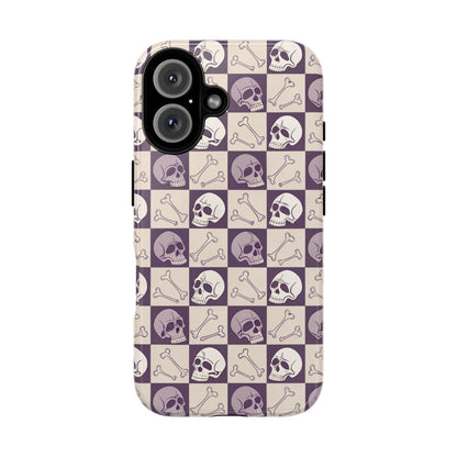 Skull & Bones Checkered iPhone Case
