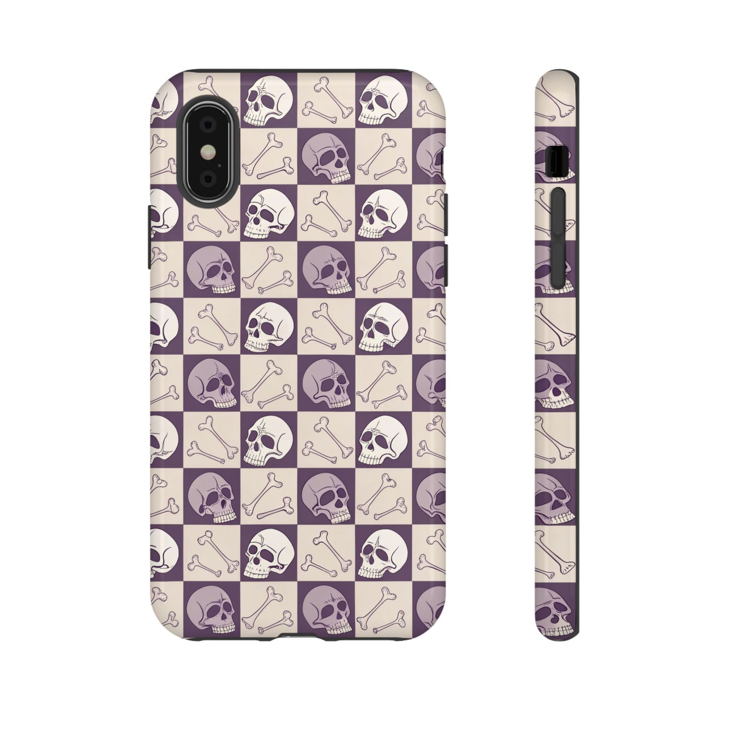 Skull & Bones Checkered iPhone Case