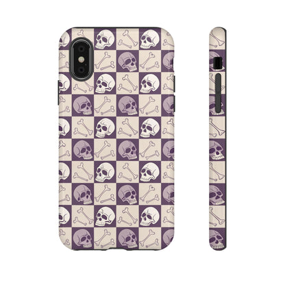 Skull & Bones Checkered iPhone Case