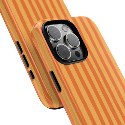 Orange Wavy Stripe iPhone Case
