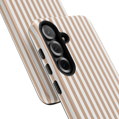 Tan & White Stripe Samsung Case