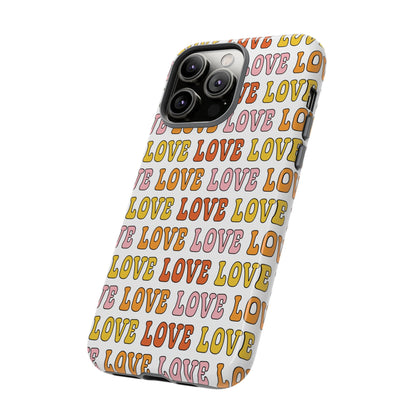 Retro LOVE Typography iPhone Case