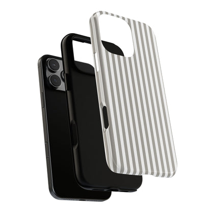 Gray & White Stripe iPhone Case