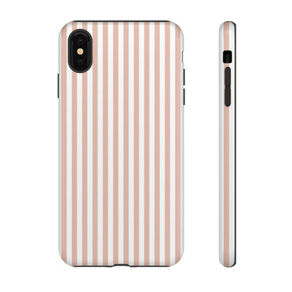 Blush & White Stripe iPhone Case