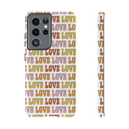 Retro LOVE Typography Samsung Case