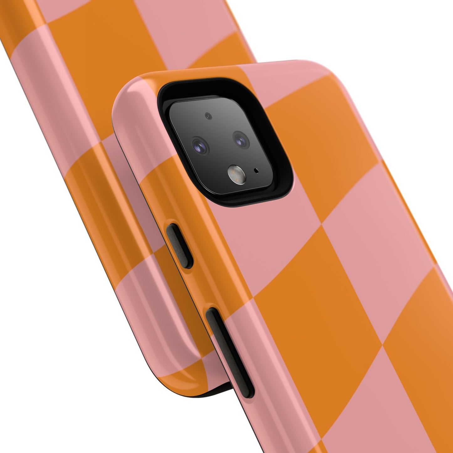Pink & Orange Wavy Checker Google Pixel Case