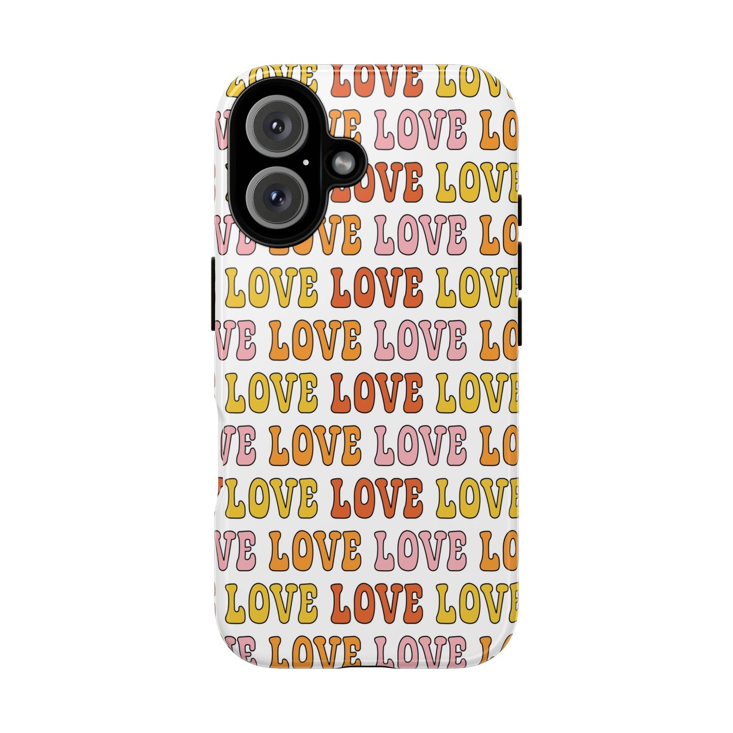 Retro LOVE Typography iPhone Case