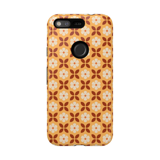 Retro Orange Flower Power Google Pixel Case