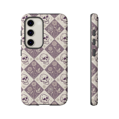 Vintage Skull & Floral Diamond Samsung Case
