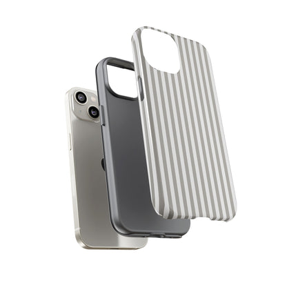 Gray & White Stripe iPhone Case