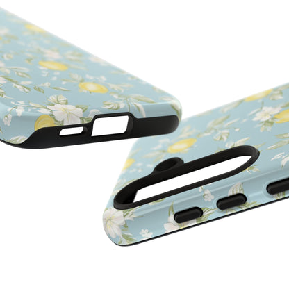 Lemon Blossom Blue Samsung Case