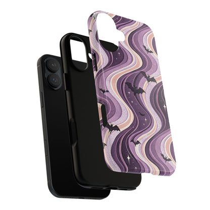 Retro Bats & Swirls iPhone Case