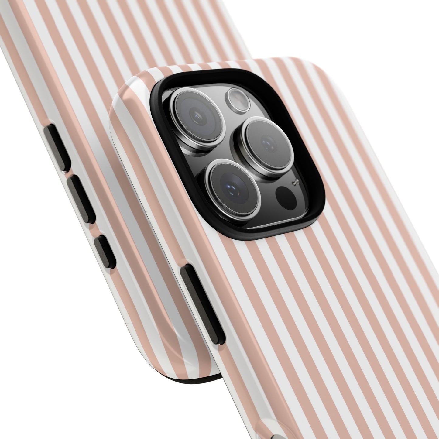 Blush & White Stripe iPhone Case
