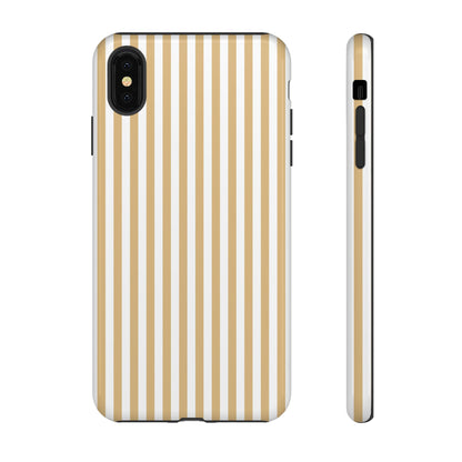Yellow & White Stripe iPhone Case