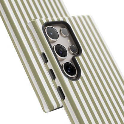 Sage & White Stripe Samsung Case