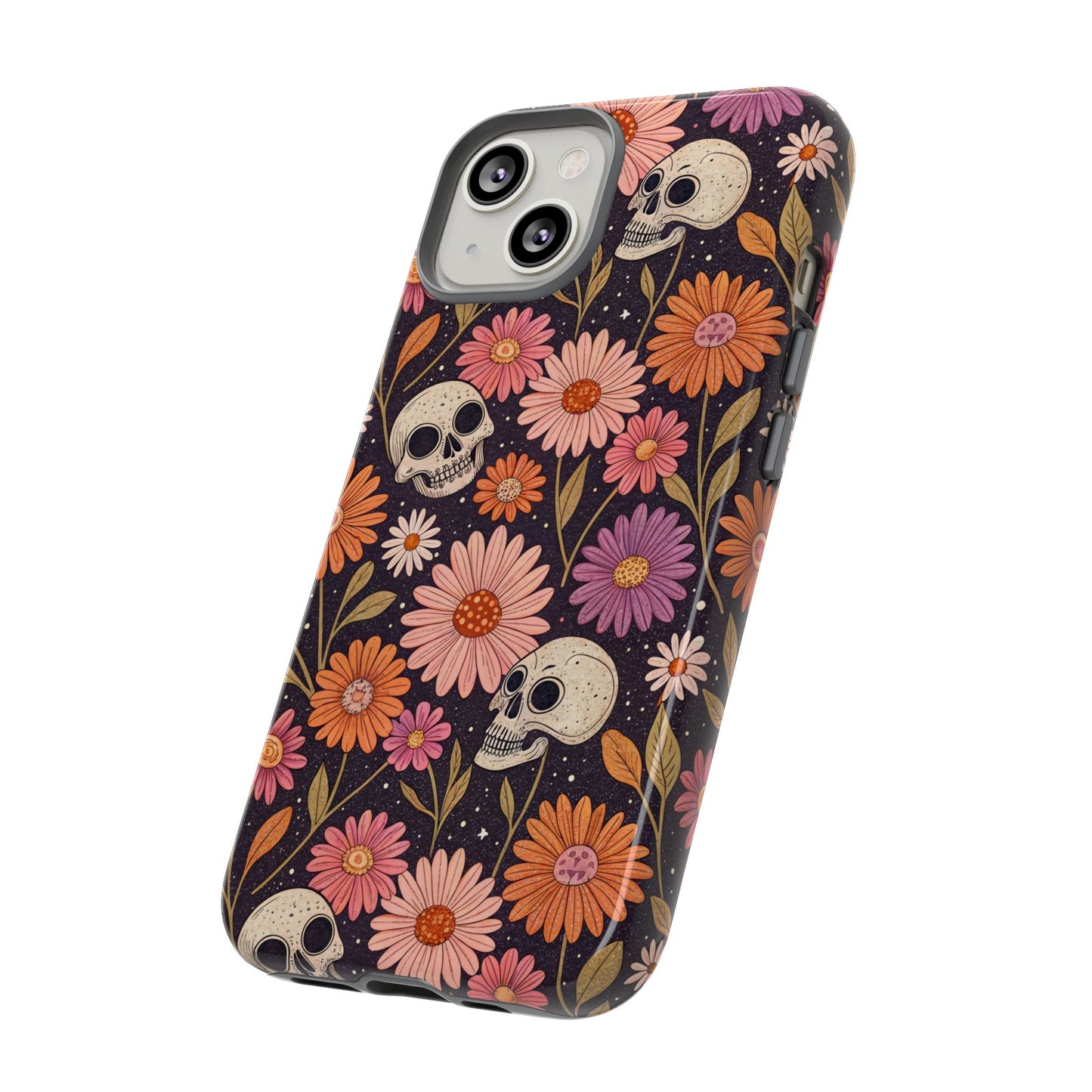 Skulls & Fall Florals iPhone Case