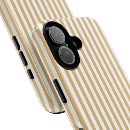Yellow & White Stripe iPhone Case