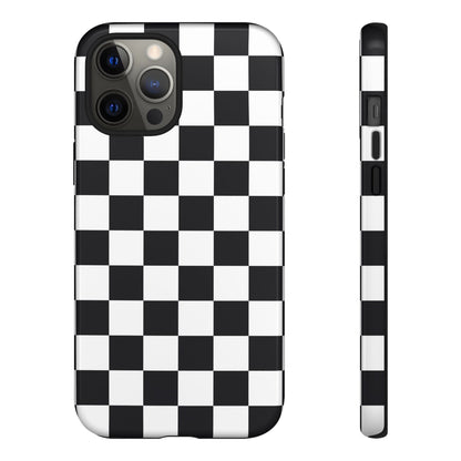 Black & White Checkerboard iPhone Case