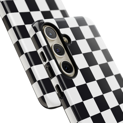 Black & White Checkerboard Samsung Case