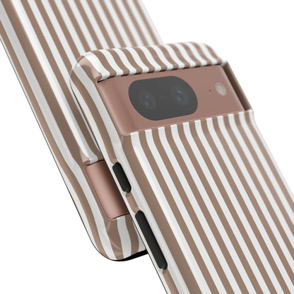 Beige & White Stripe Google Pixel Case