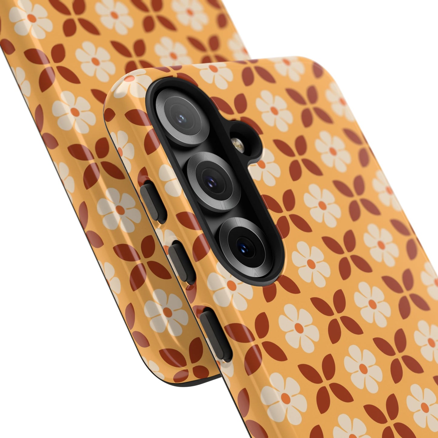 Retro Orange Flower Power Samsung Case