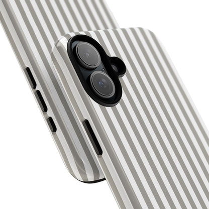 Gray & White Stripe iPhone Case