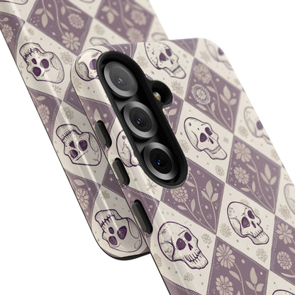 Vintage Skull & Floral Diamond Samsung Case