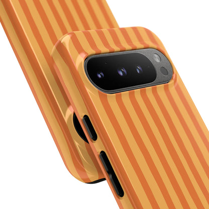 Orange Wavy Stripe Google Pixel Case