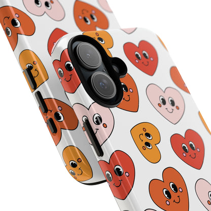 Smiley Heart Faces iPhone Case