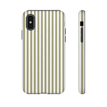 Sage & White Stripe iPhone Case