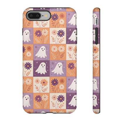 Ghost Floral Checkerboard iPhone Case
