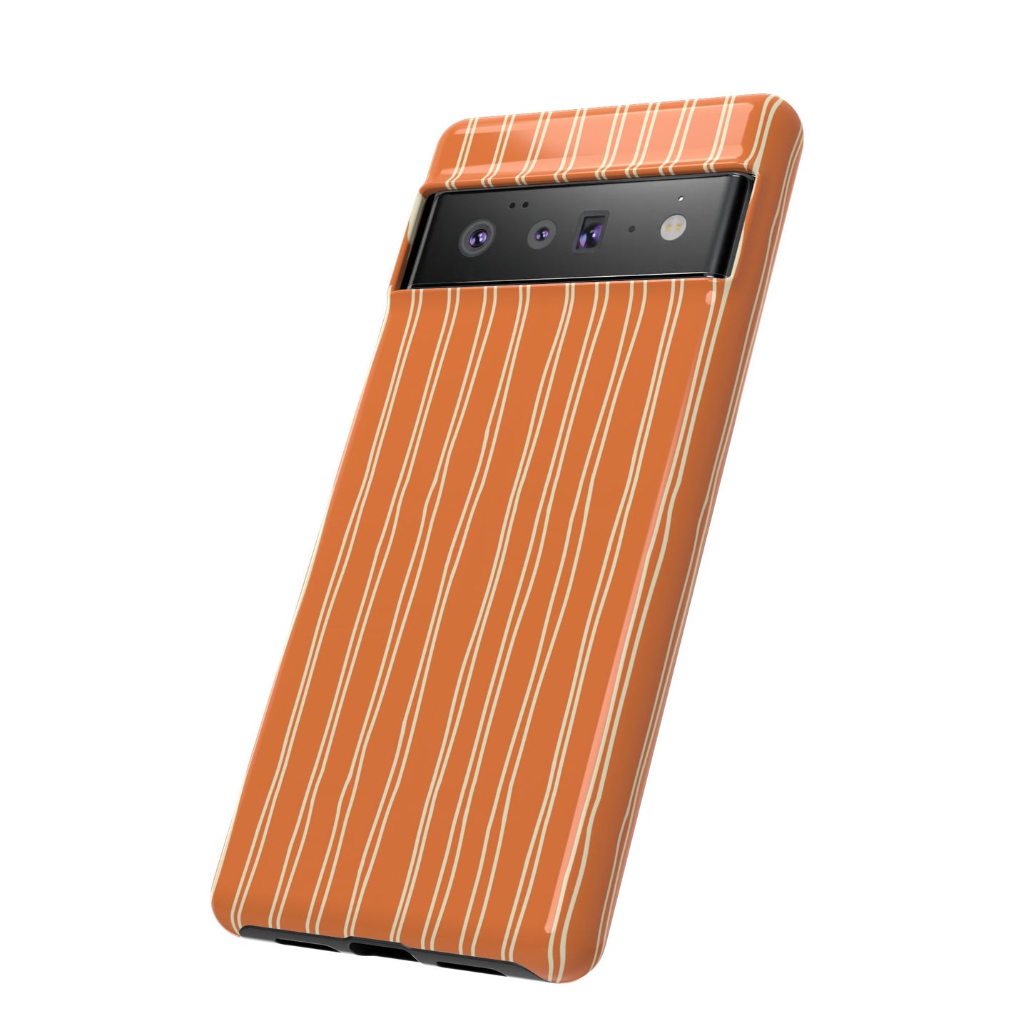 Orange Vertical Stripe Phone Google Pixel Case