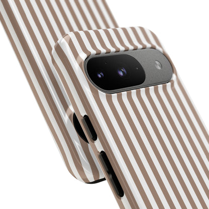 Beige & White Stripe Google Pixel Case