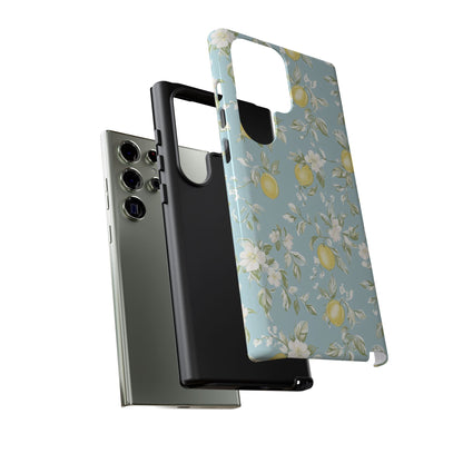 Lemon Blossom Blue Samsung Case