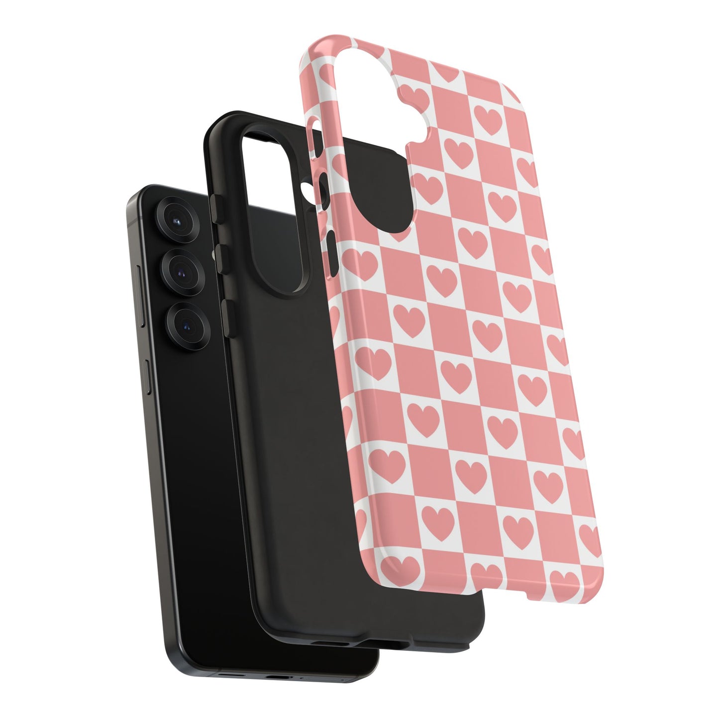 Pink Heart Checkerboard Samsung Case