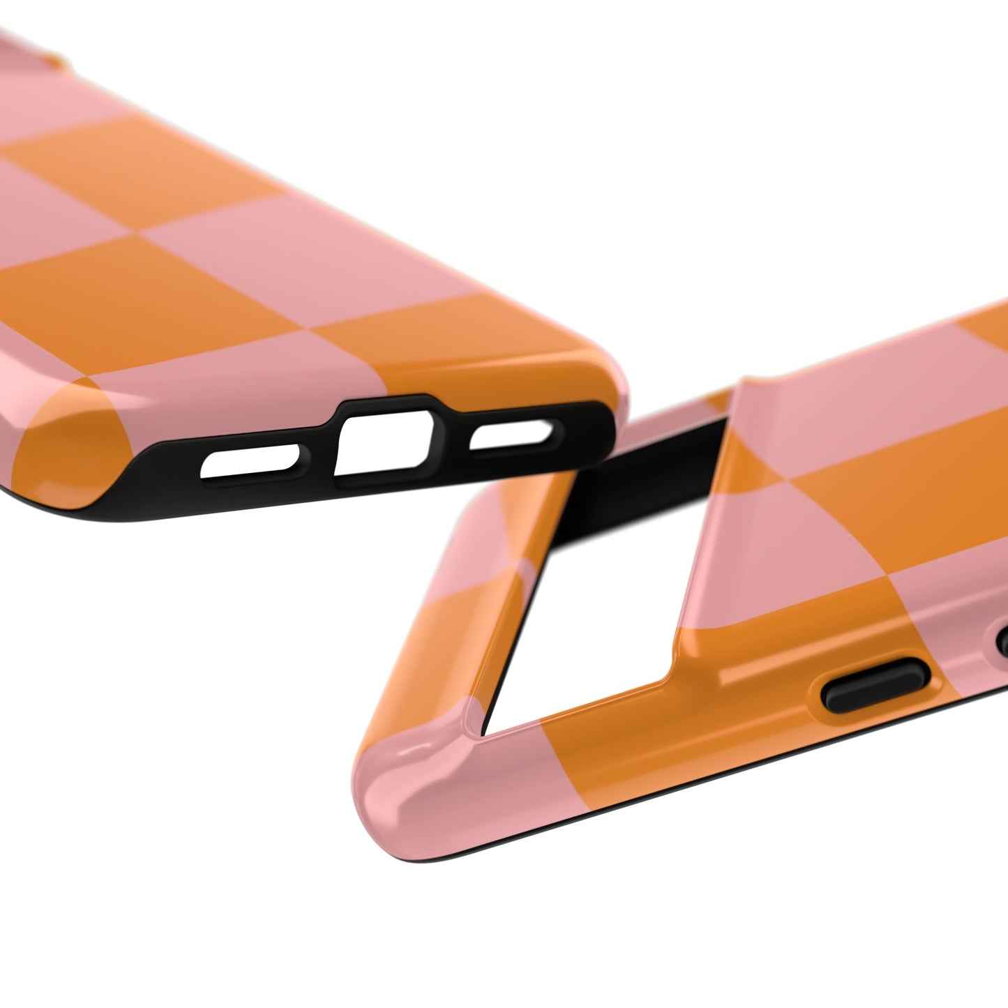 Pink & Orange Wavy Checker Google Pixel Case