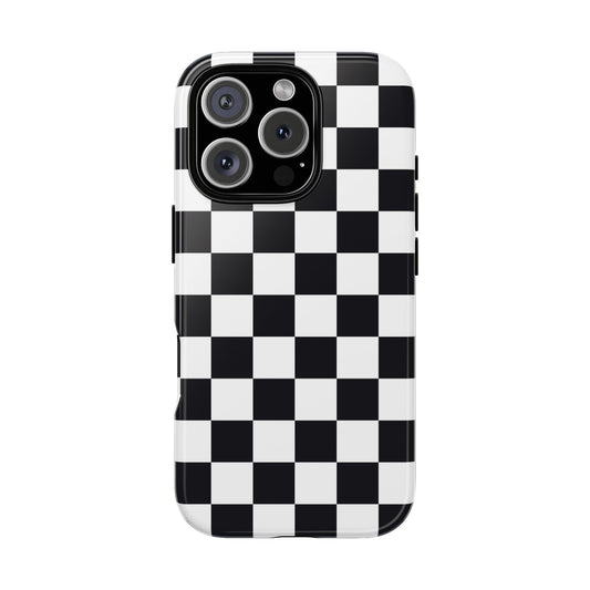 Black & White Checkerboard iPhone Case