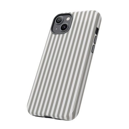 Gray & White Stripe iPhone Case