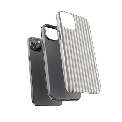 Gray & White Stripe iPhone Case