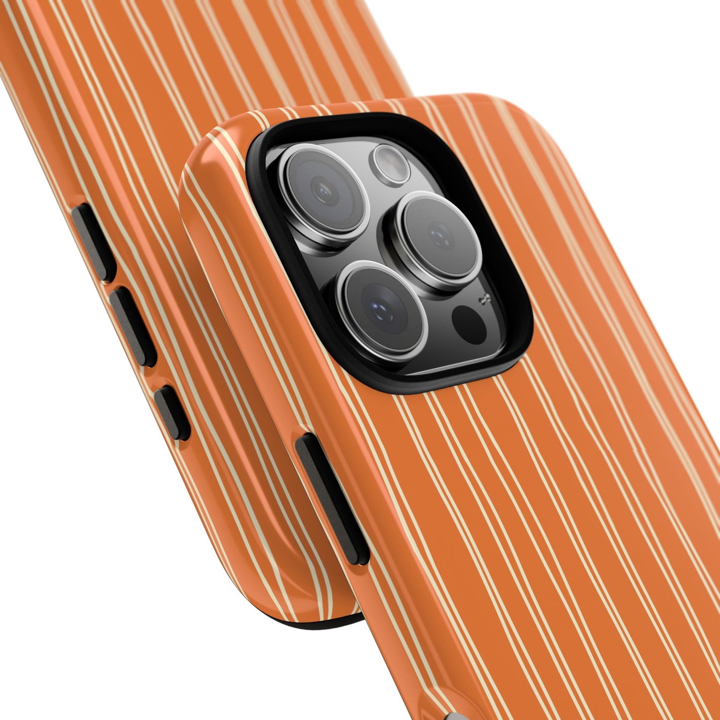 Orange Vertical Stripe iPhone Case