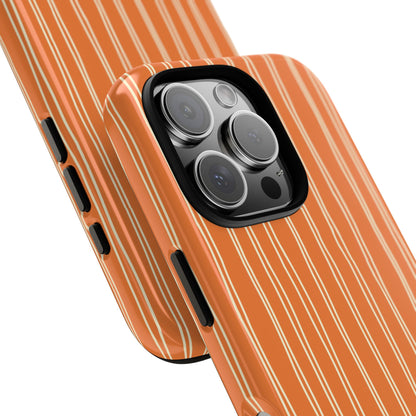 Orange Vertical Stripe iPhone Case