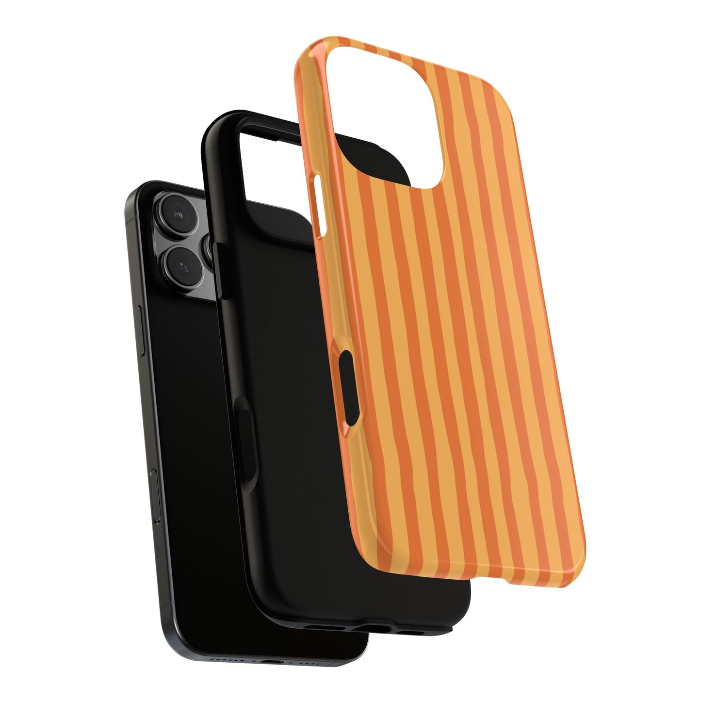 Orange Wavy Stripe iPhone Case