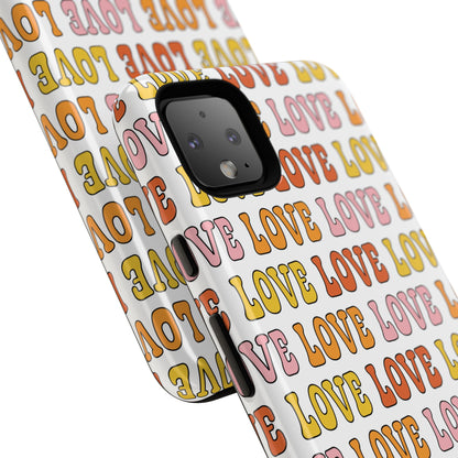 Retro LOVE Typography Google Pixel Case