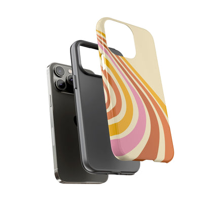 Retro Wave Swirl iPhone Case