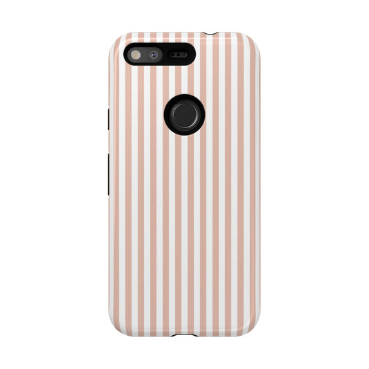 Blush & White Stripe Google Pixel Case