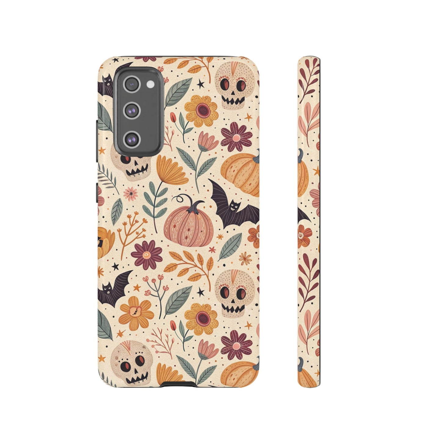 Halloween Skulls & Pumpkins Floral Samsung Case