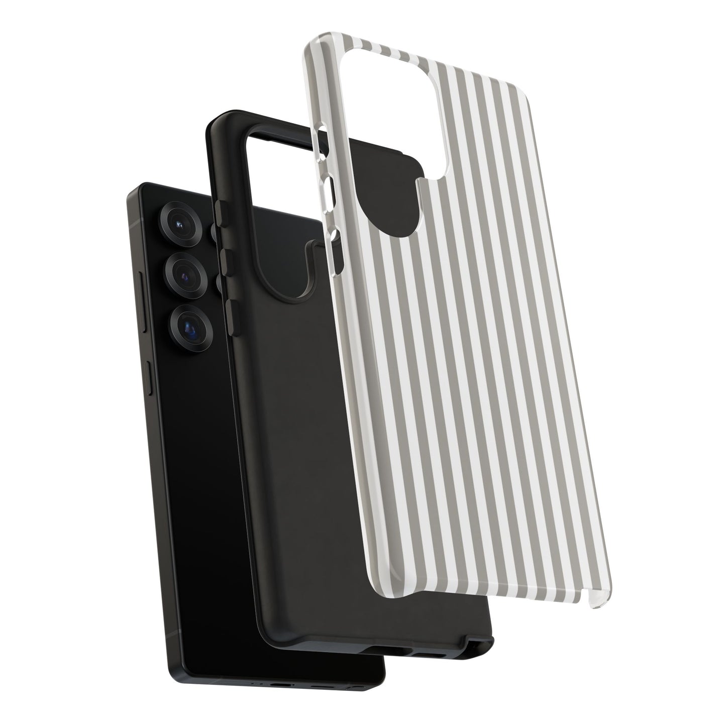 Gray & White Stripe Samsung Case