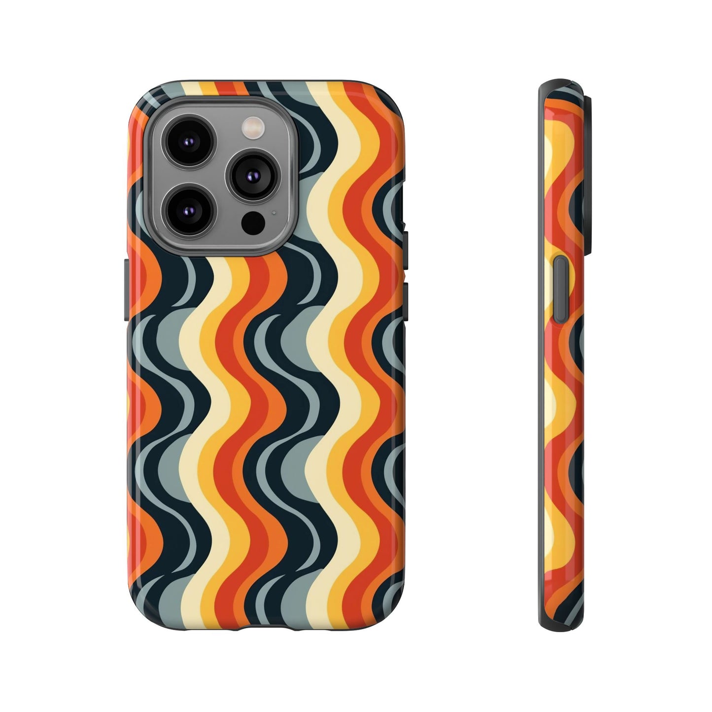 Retro Wavy Stripe iPhone Case